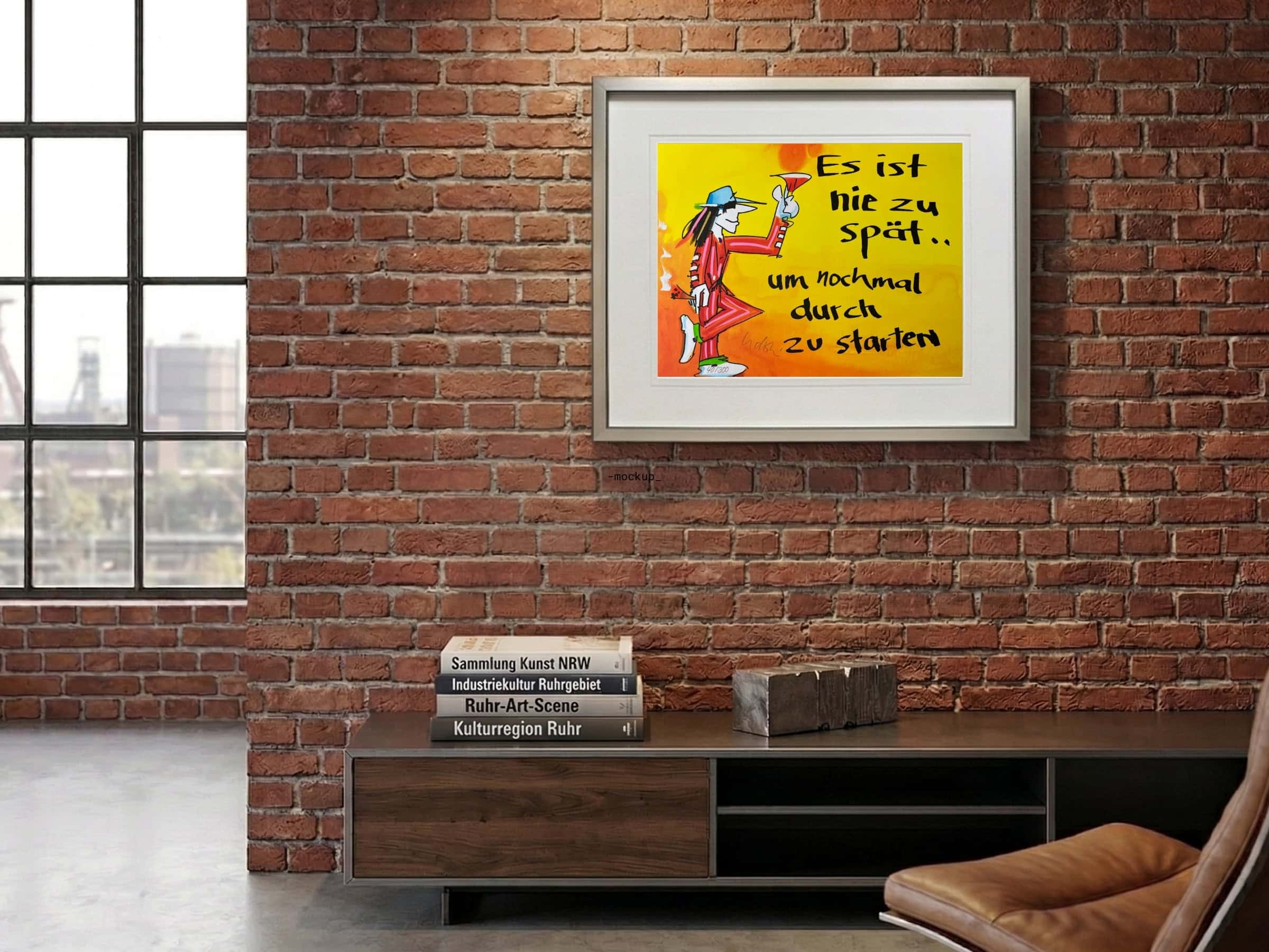 Udo Lindenberg Greif nach deinem Stern am Kamin Lounge Mockup kaufen – Kunsthaus Reuer