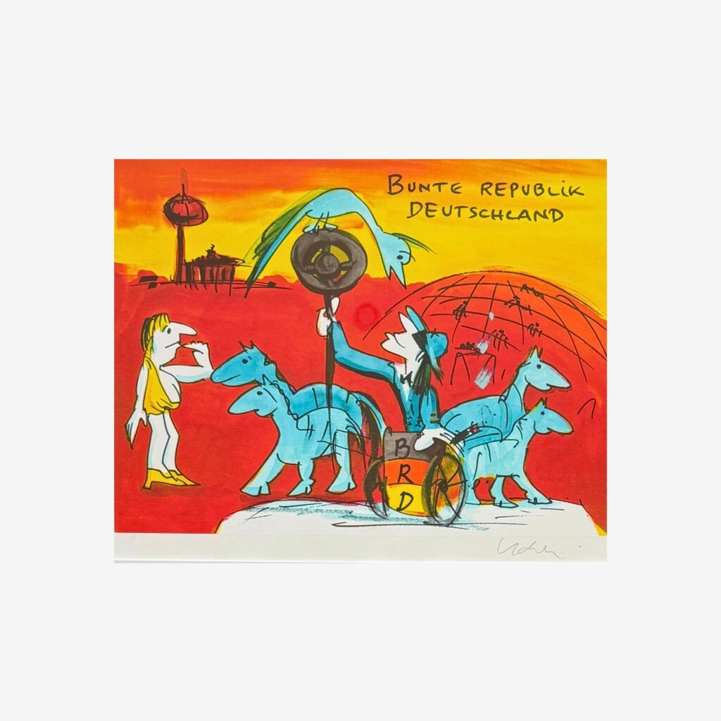 Udo Lindenberg Bunte Republik Deutschland Original Siebdruck Alt-Auflage 200er handsigniert kaufen - Kunsthaus Reuer