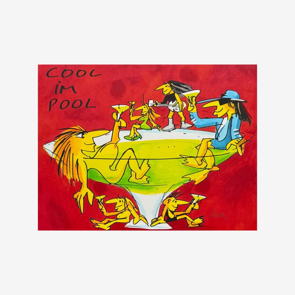 Udo Lindenberg Cool im Pool Pop Art Kunstwerk kaufen - Kunsthaus Reuer